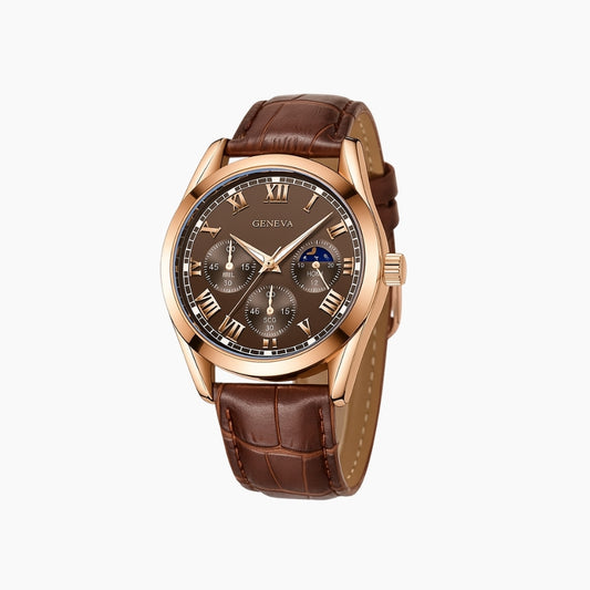 Herrklocka 40mm brun