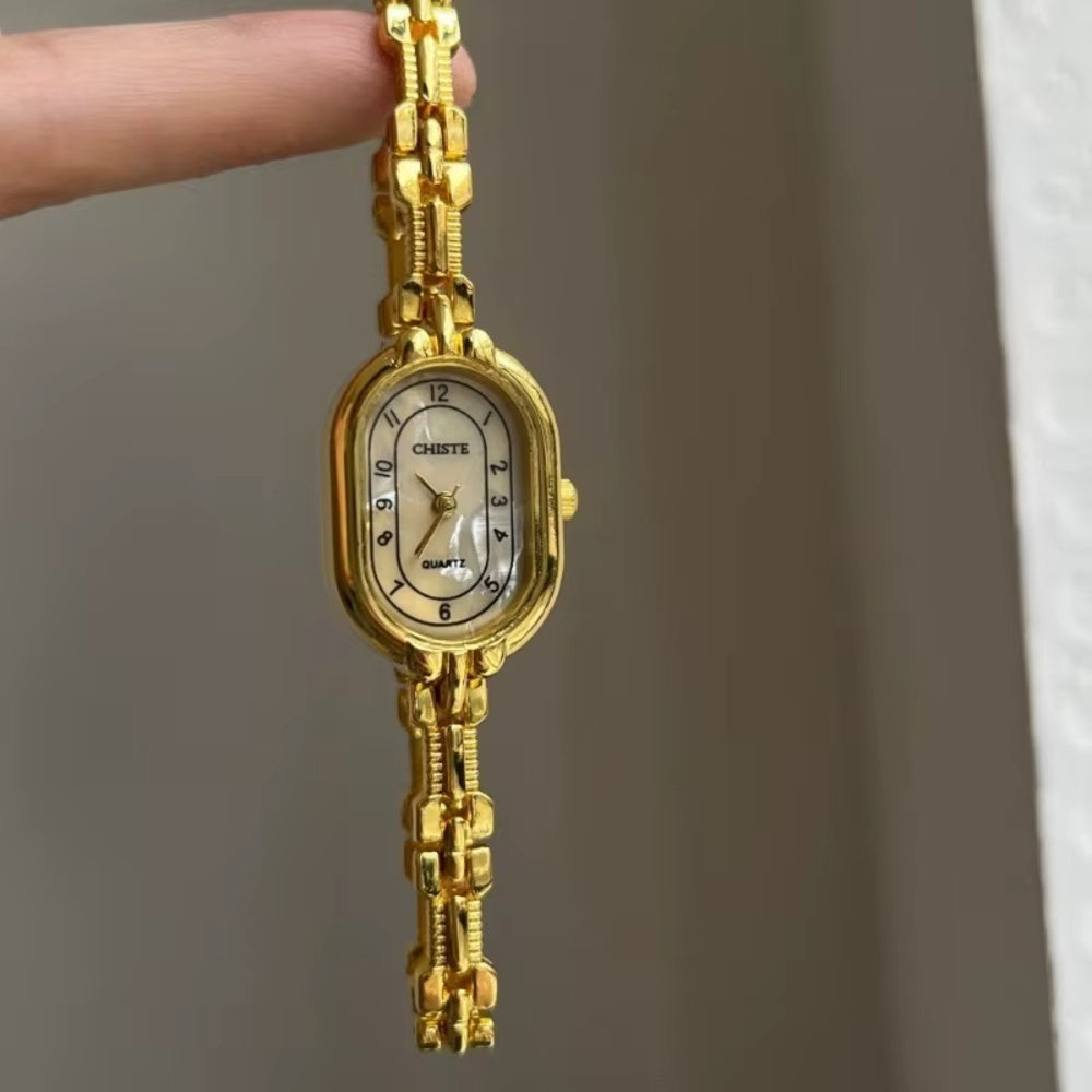 Damklocka 25mm – Oval boett, guldfinish