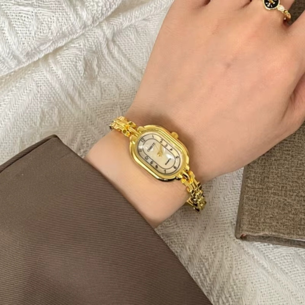 Damklocka 25mm – Oval boett, guldfinish