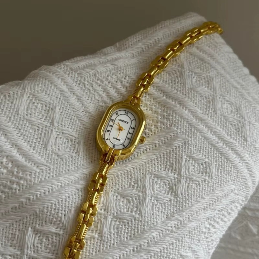 Damklocka 25mm – Oval boett, guldfinish